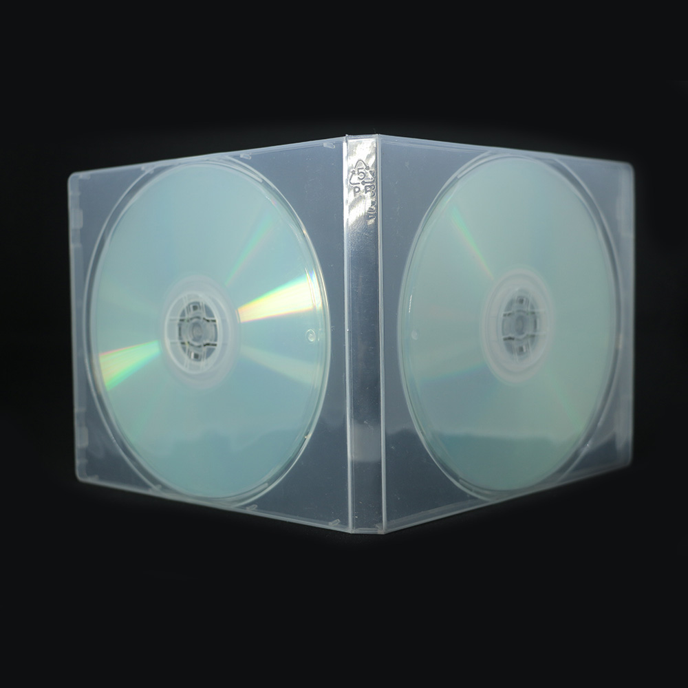 10mm Super Clear Double CD Poly Case 2 Discs Holder Box 12 Pk NEW 
