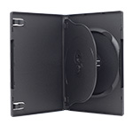 MediaSAFE 3-Disc Black Flip Tray DVD Case