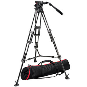 Manfrotto MVH502A Fluid Head and 535 CF System With Twin Leg Tripod