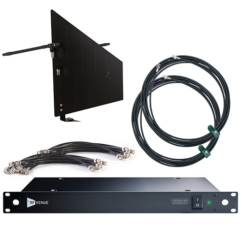 RF Venue DISTRO9 HDR with Diversity Fin Antenna in wallmount