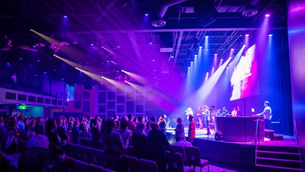 church stage lighting and visual display